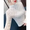 Camiseta interior para mujer, cuello semi-alto, suéter de ropa interior, novedades de otoño para mujer, manga larga, corta, tejido de punto, top de principios de otoño