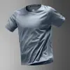 Nova Camiseta de Manga Curta para Homens, Estilo Coreano de Verão Tendência Simples Manga Meia Manga, Estilo Hong Kong Solta Casual Tendência Marca Camiseta