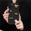 Nuevo Modelo Adecuado para Funda de Teléfono iPhone 15, Café Manzana 3D 17 Cara Sonriente Oso Bebé 16 Creativo X Funda Suave para Mujer