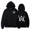 Sudadera con capucha estampada de música electrónica Alan Walker, Sudadera casual de poliéster de manga larga holgada para primavera y otoño para hombres y mujeres