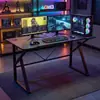 Mesa de computador, mesa de escritório simples e moderna, mesa para casa, mesa para jogos, mesa de estudo para estudantes, conjunto completo de mesas para escritório