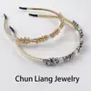 Diadema Pequeña de Perlas Tejidas Coreana Versátil Trenza para el Cabello Elegante Pasador Ondulado Tocado de Hada para Mujeres Verano