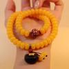 Atacado Pulseiras de Contas Redondas Bodhi de Dopamina, Contas Bodhi Oleosas e Brilhantes, Pulseiras Esculpidas na Raiz para Homens e Mulheres, Contas Budistas, Contas Redondas Bodhi