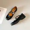 Zapatos de Ballet Retro Franceses, Zapatos Planos de Boca Baja Individuales para Mujer, Nuevos Zapatos Mary Jane de Primavera y Otoño, Zapatos de Rollo de Huevo para Mujer