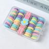 Faixa de cabelo degradê cor macaron em caixa, faixa de cabeça simples feminina, cordão de elástico de cabelo arco-íris fofo para estudante, acessório de cabeça versátil
