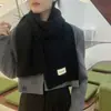 Estilo Coreano Novo Estilo Universitário Japonês Cachecol Tricotado Simples Cor Sólida Trigo Espessado Aquecedor de Pescoço Quente Xale de Casal