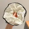 Scrunchie Jumbo de Satén Retro para Niñas, Lazo para el Cabello de Leopardo de Moda Resistente, Accesorio para el Cabello con Banda Elástica de Alta Elasticidad, Lazo para el Cabello con Sensación de Alta Gama