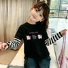 Nuevo Top de Algodón Falso de Dos Piezas Estilo Primavera y Otoño Capa Base Ropa de Otoño Ropa para Bebés Camiseta Elegante de Manga Larga para Niñas