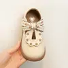 Zapatos de Cuero para Niñas 2024 Nuevo Primavera y Otoño Bebé Suela Suave Zapatos para Primeros Pasos Zapatos de Princesa para Niñas Zapatos de Lona Suave para Niñas