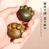 Nuevas Sandalias Verdes Mquju con Garra de Gato Linda Creativa de Madera Maciza Sin Pintura Juguete Pieza de Mano Adornos de Decoración de Escritorio