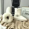 Encuentro de Primera Temporada Botas de Nieve de Suela Gruesa Forradas de Piel para Mujer 2026 Nuevos Zapatos de Algodón Gruesos de Media Caña para Invierno Noreste