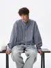 Camisa de Solapa a Cuadros para Hombre Primavera Manga Larga Estilo Retro Americano Holgada Versátil Chaqueta Juventud Talla Grande