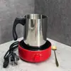 Kit para Hacer Velas de Soja Placa Calefactora Electrónica Suministros para Velas Olla para Derretir Cera de Acero Inoxidable Agitador de Pétalos de Flor de Cerezo