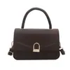 Bolsa de alta qualidade, casual e fashion, modelo novo outono 2026, bolsa quadrada pequena simples de cor sólida, bolsa transversal versátil e estilosa