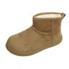 Moda Pan Zapatos Nuevos Botas de Nieve para Mujer Invierno con Felpa Botines Cortos Botas de Algodón Suela Gruesa Cálida 2026 Antideslizante Color Camel