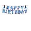 Decorações de Festa de Aniversário Temáticas de Frozen para Rostos Grandes: Pratos de Papel de Desenho Animado, Copos de Papel, Guardanapos de Papel, Toalha de Mesa, Velas de Bolo e Faixas