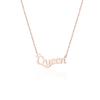 Pingente de Diamante Real em Aço Inoxidável Aço Titânio Estilo Fashion, Joia Colar para Mulheres Presente Dia dos Namorados Chinês, Colar de Flor de Cerejeira Personalizável