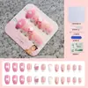Venta Directa Personalizada de Fábrica Uñas Cortas, Medias y Largas para Manicura, Uñas Portátiles de Fototerapia Hechas a Mano, Pegatinas para Uñas, Estilo de Lujo Accesible 24 Piezas