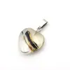 Pingente de amor em pedra natural transfronteiriço 20mm pingente de coração cor de cristal pingente de coração de pêssego acessórios de joias para colar