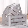 Cesta de almacenamiento para decoración de exhibición de supermercado caja de almacenamiento de madera caja de madera caja con marco de madera caja de almacenamiento caja de madera rústica envejecida