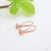 Micro gancho para la oreja con retención de color, gancho para la oreja de paraguas de oro de 18 quilates con incrustaciones de circonita, accesorios para ganchos para la oreja hechos a mano