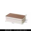 Decoración de bandeja geométrica de nogal minimalista moderna, modelo de sala de ventas, oficina, bandeja de almacenamiento, sala de estar, dormitorio, decoración suave