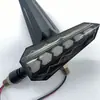 Luz de seta modificada para motocicleta aplicável nova luz de seta 17LED indicador de fluxo de água bicolor luz de sinalização luz diurna