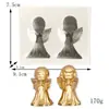 Europeu Retro Anjo Flip Açúcar Molde diy Chocolate Baking Cake Decoração Ritmo Seco Anjo Molde de Silicone
