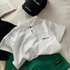 Ropa Infantil de Estilo Coreano para Niños Verano Camiseta Polo Lel de Niños 2025 Nuevo Top Casual de Manga Corta para Niñas a la Moda