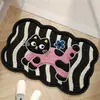 Tapete de Chão de Lama Diatomácea Lã Sintética Tapete de Chão de Banheiro Cachorrinho Desenho Animado Tapete de Entrada Tapete de Banheiro Absorvente para Pés