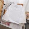 Camiseta de Manga Corta de Algodón Puro para Mujer en Verano Estilo Coreano Holgada Cuello Redondo Estilo Extranjero Estampada Versátil Estilo Harajuku Tops Ropa de Mujer a la Moda
