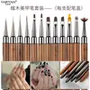 Estilo japonês novo sândalo pólo unhas caneta ferramenta terno de alta qualidade pintado terapia de luz escova puxar linha caneta conjunto completo atacado