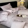 Conjunto de Roupa de Cama Jacquard 100% Algodão de Luxo Leve Quatro Peças Quarto Principal Lençóis Puros de Algodão Capa de Edredom Roupa de Cama para Todas as Estações