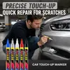 Suministro exclusivo transfronterizo de bolígrafos de retoque para coche, secado rápido, reparación duradera de arañazos, herramienta de reparación de pintura de coche multicolor, directo de fábrica