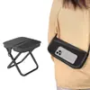 Taburete plegable portátil personalizado con correa para el hombro para pesca al aire libre, taburete de bolsillo pequeño para esperar en fila en trenes y trenes de alta velocidad