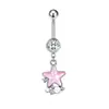 Gabe Moda Transfronteriza Europea y Americana Anillo para Ombligo de Acero Inoxidable Estrella Lazo Garra de Gato Joyería Accesorios para Piercings