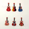 Botones de madera con forma de guitarra pintados para manualidades Estilo europeo y americano 100 piezas un paquete de botones de madera para violín
