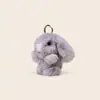 Lujo Ligero Piel de Conejo Rex Lindo Colgante de Conejito Floral Peluche Encanto para Bolso de Moda Femenina Llavero Juguete de Piel Venta al por Mayor