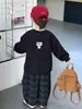 Conjunto de Moletom com Etiqueta Roupas de Bebê Menino Primavera e Outono Conjunto Casual Esportivo de Duas Peças para Bebê Roupas de Outono para Meninos
