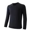 Moletom Masculino de Algodão de Alta Qualidade com Gola Redonda e Manga Longa, Outono/Inverno 2026, Alternativa de Marca Outdoor, Camada Base com Forro de Fleece