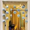 Cortina de porta de nuvem branca estilo creme fofo decoração suspensa fofa estilo ins japonês cortina suspensa quarto de criança decoração criativa casa