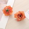 Cabeza de flor de rosa pequeña de estilo europeo de 5,5 cm, simulación de color otoñal, cabeza de flor de rosa pequeña, decoración para fiesta en casa, boda, flor de seda