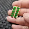 Pingente de Jade Jaspis de Taiwan Pingente de Ábaco Rocha de Quartzo Pingente de Ábaco de Jade Pingente Verde Espinafre Pingente Colar Pingente de Jade