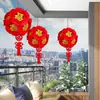 Linternas al por mayor con el carácter "Fu" para decoración de mercado, Linternas de palacio, Hortensias, Festival de Primavera, Año Nuevo, Fieltro no tejido, Decoraciones colgantes de linternas rojas grandes y pequeñas
