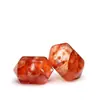 Marca Famosa Cristal Hielo Natural Pegamento Rojo Flor Facetada Doble Punta Barril Cuentas DIY Accesorios para Joyería Cuentas Sueltas Mayoreo