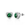 Los pendientes de plata de ley S925 más vendidos en Europa y Estados Unidos, de moda para comercio exterior, con forma de corazón, de cristal de circonita de colores, joyería colgante versátil para mujer