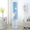 Estilo Japonés Coreano Cubierta de Polvo Cilíndrica de Cobertura Total para Aire Acondicionado Cubierta de Polvo Vertical Redonda para Máquina de Gabinete Tela con Dibujos Animados Cubierta para Aire Acondicionado