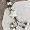 Collar Largo de Madera Estilo Chino Retro para Mujer, Cadena para Suéter de Cuello Halter Estilo Étnico de Nicho, Accesorios Versátiles de Estilo Nacional para el Día a Día