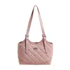 Bolsa tote pequena simples e casual com padrão de losangos para mulheres, novo modelo 2026, bolsa de ombro de luxo leve de alta qualidade para o trabalho e passeios