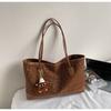 Bolsa de Veludo Retro de Alta Capacidade para Mulheres Nova Estampa de Leopardo Estilo Casual Versátil Bolsa de Ombro Bolsa para o Dia a Dia para Mulheres